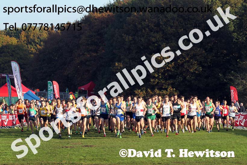 Senior men, National Cross Country Relays, Berry Park, Mansfield. Photo: David T. Hewitson/Sports for All Pics